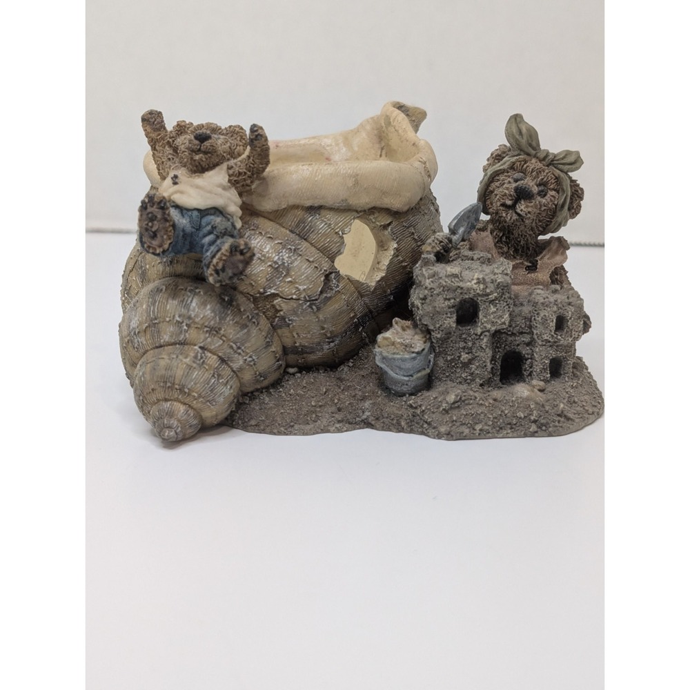 Boyds Bears &‎ Friends 1998 Votive Candle Holder Figurine Bailey and Huck Wheee!